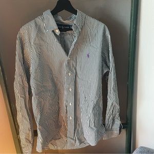 Ralph Lauren Button Up Green Striped